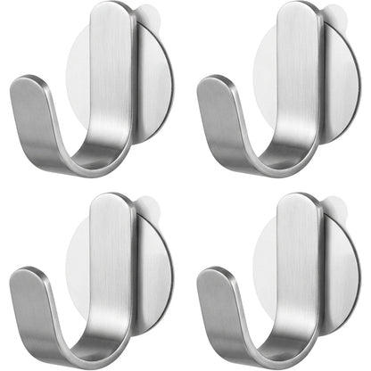 Xkvo Stainless Look Cleaning Tool Hooks Silver 4 Pack