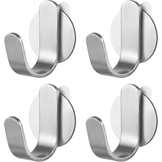 Xkvo Stainless Look Cleaning Tool Hooks Silver 4 Pack