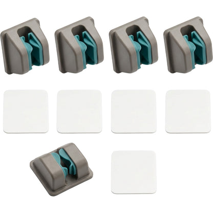 Xkvo Twinclip Adhesive Tool Grippers Gray Teal 4 Pack - Product view