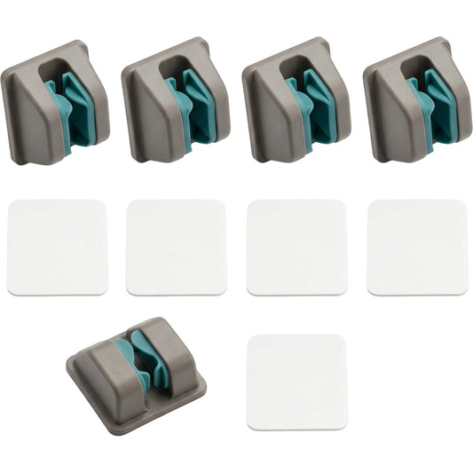 Xkvo Twinclip Adhesive Tool Grippers Gray Teal 4 Pack - Product view